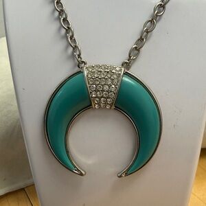 Thalia Sodi Silver-Tone Pave Blue Horn Pendant Necklace 2 for $10.00